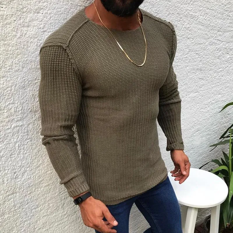 Men's Casual Slim Round Neck Long Sleeve Knitted Sweater 78200361M sold by Manly product image thumbnail 2
