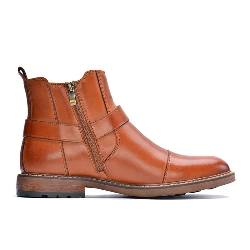 Men's Vintage Cowhide Zipper Workwear Boots 66099361M sold by Manly product image thumbnail 3