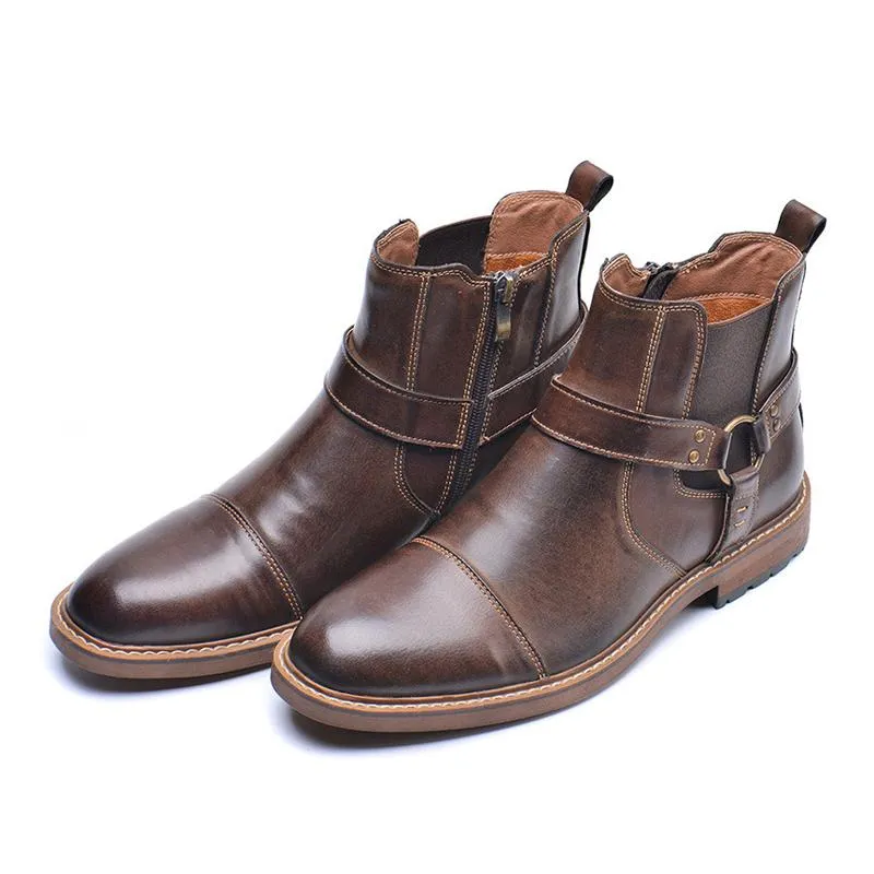 Men's Vintage Cowhide Zipper Workwear Boots 66099361M sold by Manly product image thumbnail 5