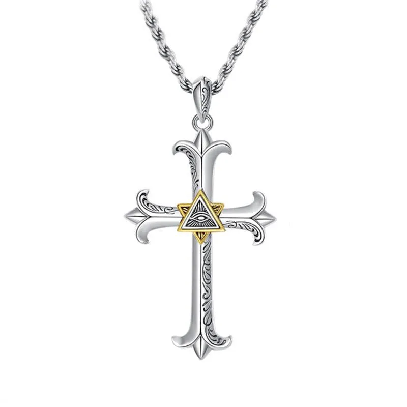 Vintage Evil Eye Cross Necklace 61220983TO sold by Manly