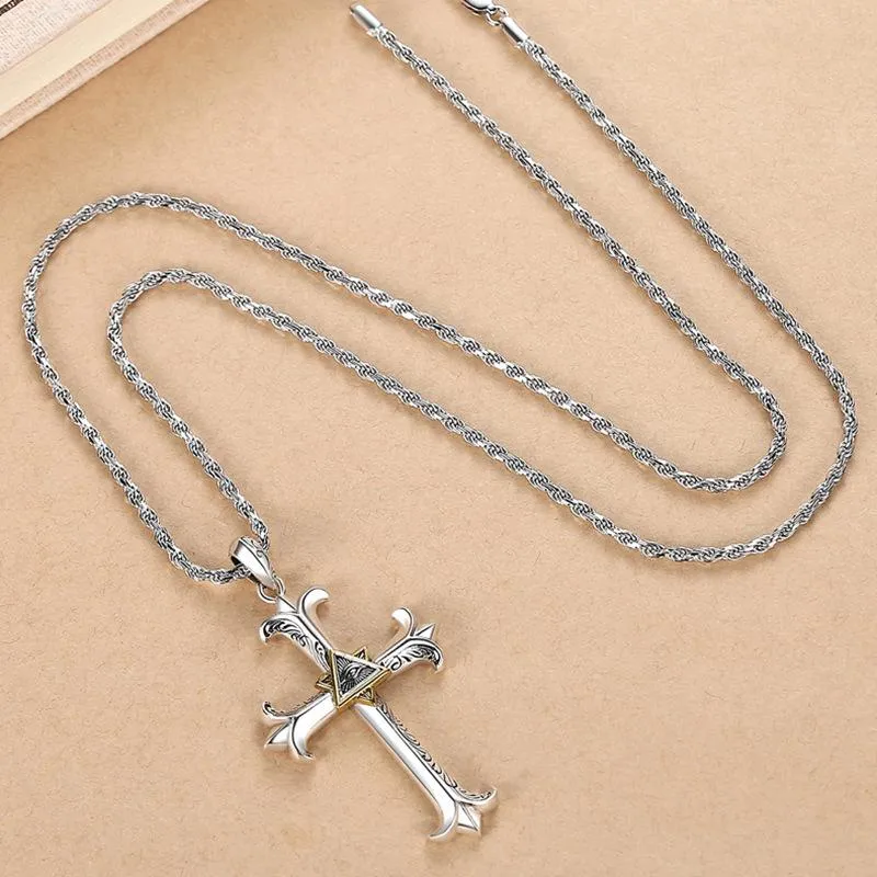 Vintage Evil Eye Cross Necklace 61220983TO sold by Manly product image thumbnail 3