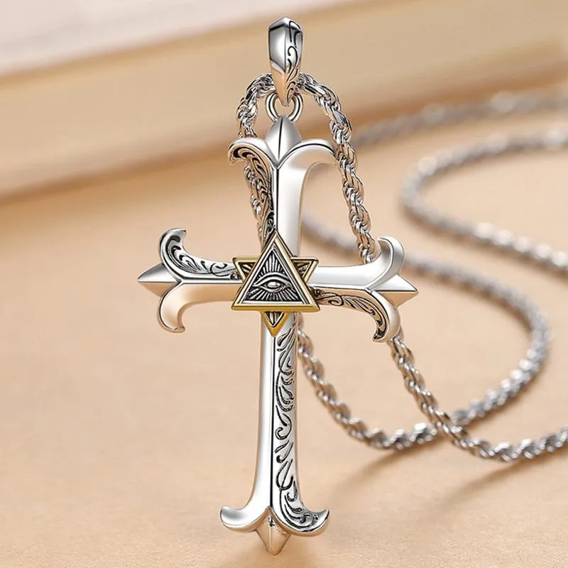Vintage Evil Eye Cross Necklace 61220983TO sold by Manly product image thumbnail 2