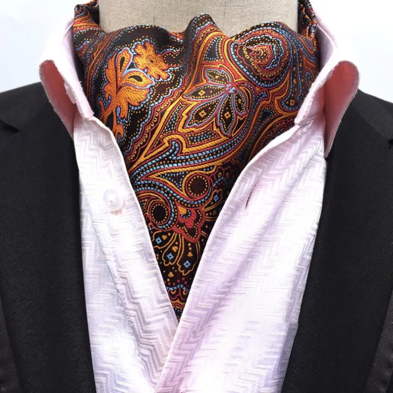 Men's Vintage Paisley Jacquard Suit Shirt Collar Scarf 56954792M sold by Manly