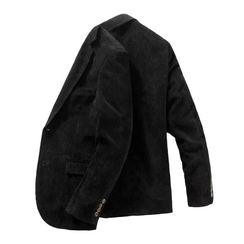 Men's Casual Corduroy Notched Lapel Single Breasted Slim Fit Blazer 06665039M sold by Manly product image thumbnail 4