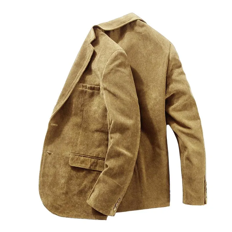Men's Casual Corduroy Notched Lapel Single Breasted Slim Fit Blazer 06665039M sold by Manly product image thumbnail 3