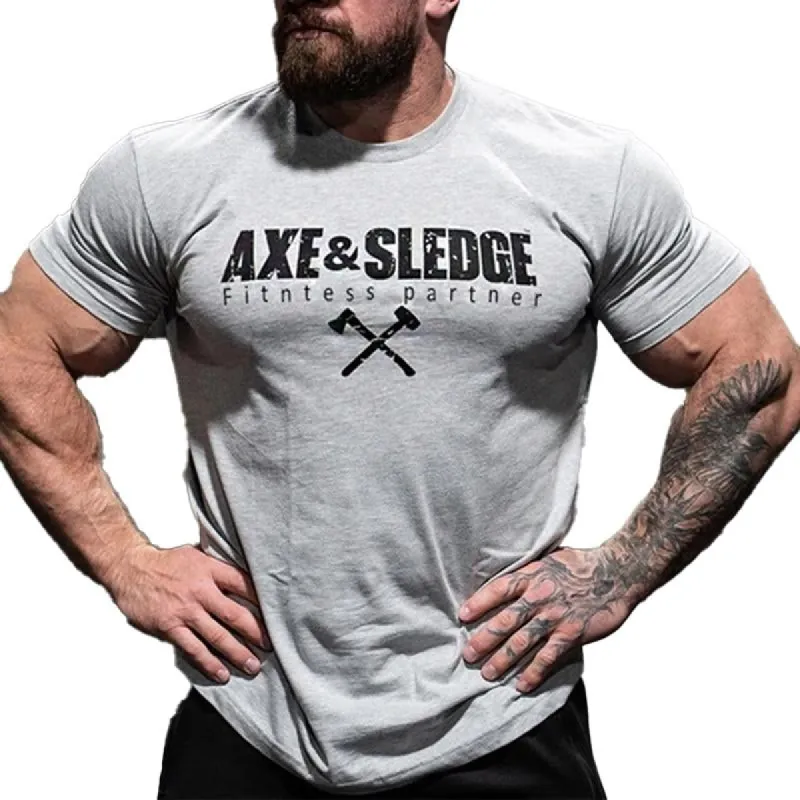 Men's Letter Print Round Neck Running Short Sleeve T-Shirt 55359447X sold by Manly