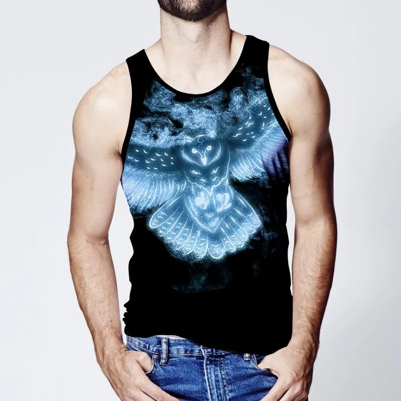 Men's Casual Round Neck Printed Tank Top 94891903M sold by Manly