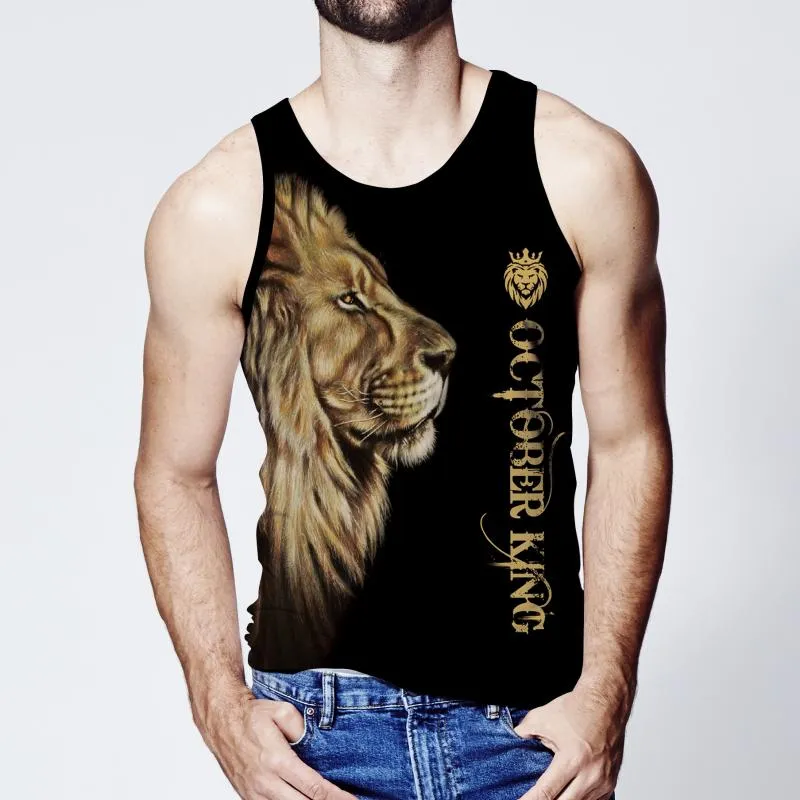 Men's Casual Round Neck Printed Tank Top 94891903M sold by Manly product image thumbnail 3