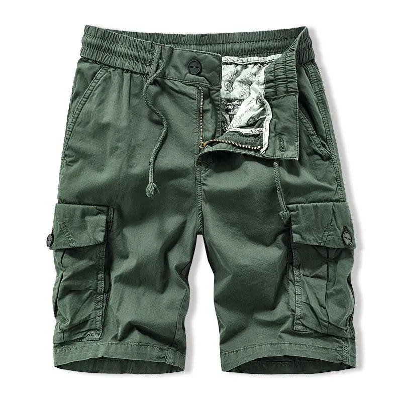 Men's Casual Outdoor Cotton Washed Multi-pocket Cargo Shorts 53181776M sold by Manly product image thumbnail 4