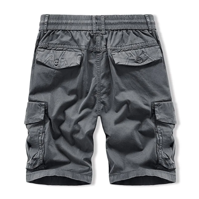 Men's Casual Outdoor Cotton Washed Multi-pocket Cargo Shorts 53181776M sold by Manly product image thumbnail 2