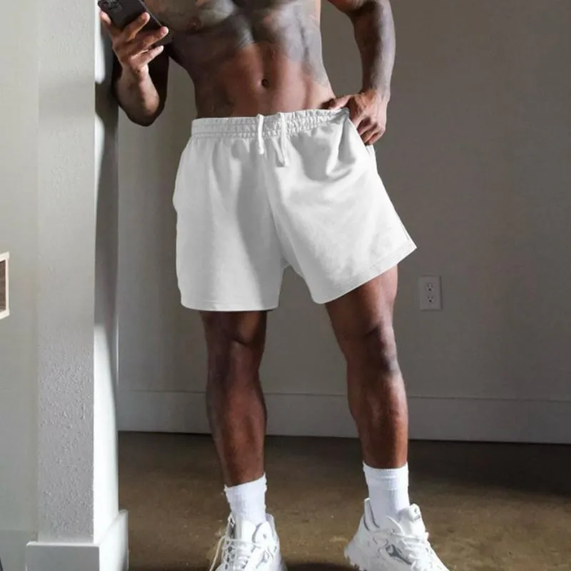 Men's Casual Cotton Blended Solid Color Breathable Sports Shorts 00888894M sold by Manly product image thumbnail 2