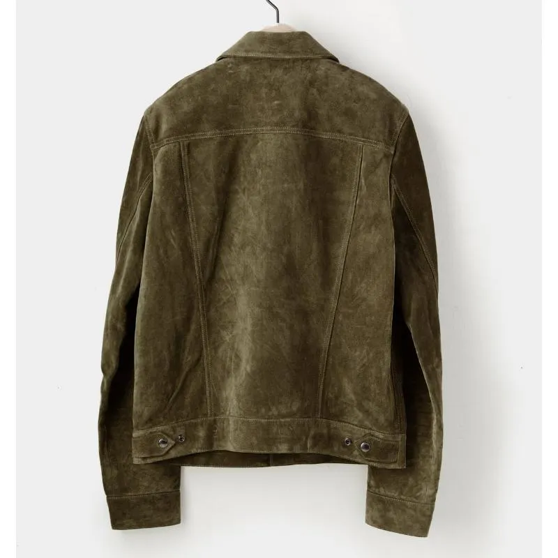 Men's Vintage Solid Suede Workwear Multi-Pocket Jacket 60567479Y sold by Manly product image thumbnail 5