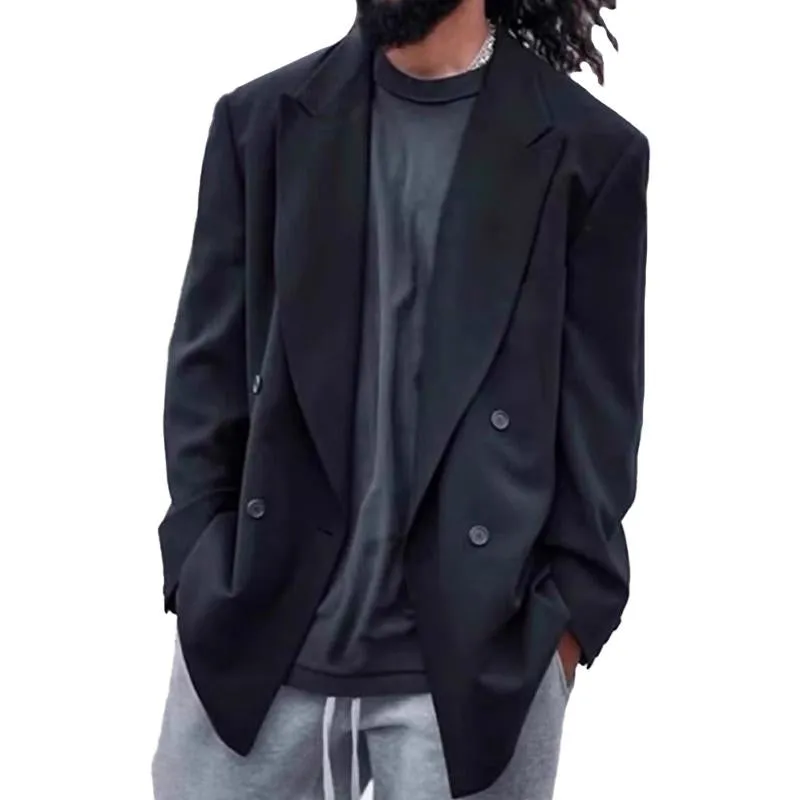 Men's Casual Solid Color Peak Collar Blazer 21512607Y sold by Manly