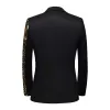 Men's Vintage Wavy Sequin Panel Single Breasted Lapel Blazer 16573485M sold by Manly
