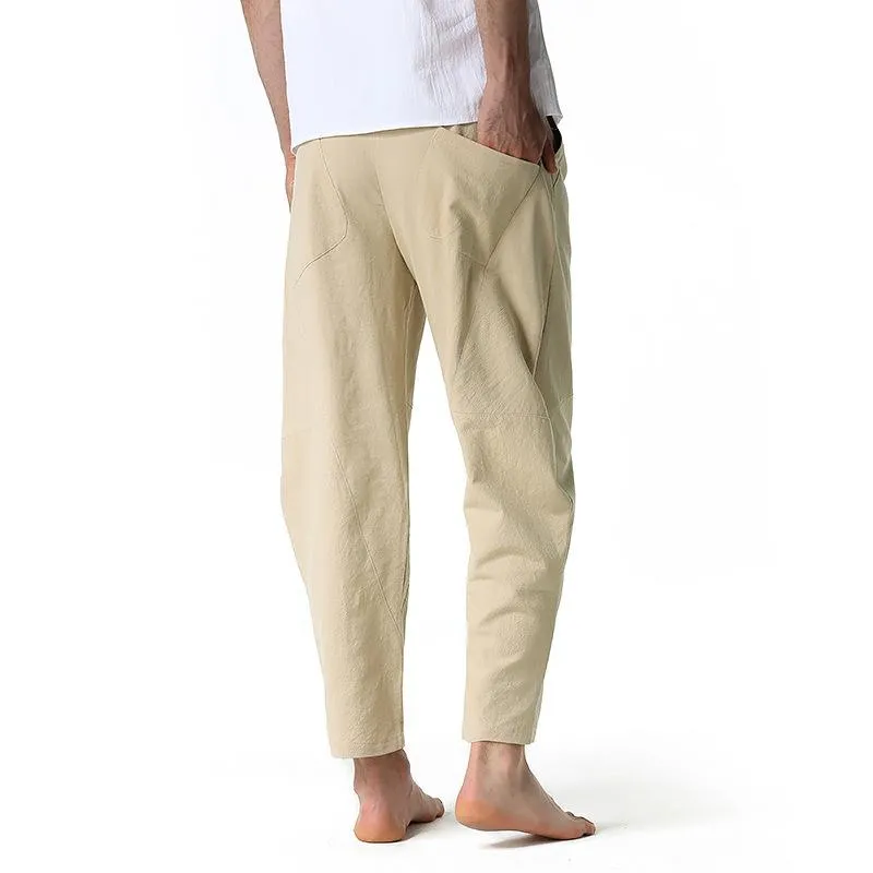 Men's Cotton and Linen Loose Drawstring Pants 16882035Y sold by Manly product image thumbnail 4