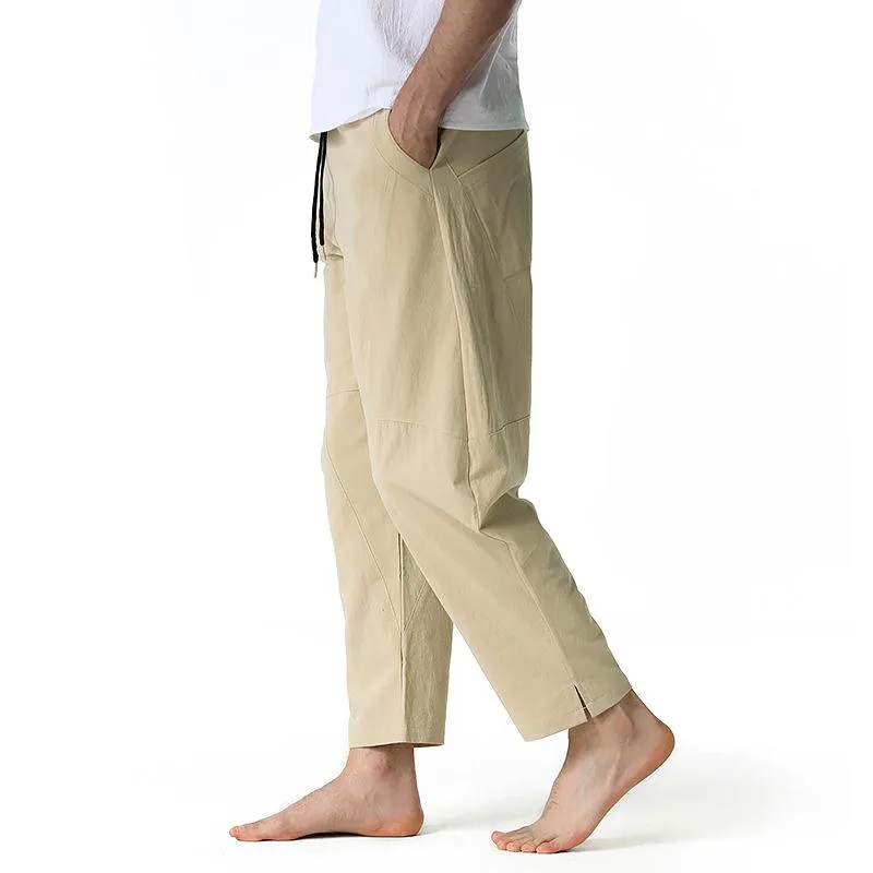Men's Cotton and Linen Loose Drawstring Pants 16882035Y sold by Manly product image thumbnail 3