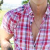 Men's Retro Plaid Lapel Short Sleeve Shirt 33421560TO sold by Manly
