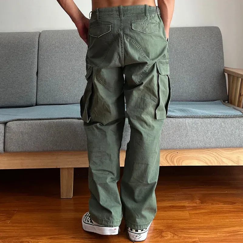 【24-hour shipping out】Men's Loose Large Pocket Wear-resistant Cargo Paratrooper Pants 35879567Z sold by Manly product image thumbnail 5
