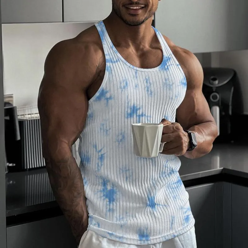 Men's Casual Knit Vertical Stripe Sports Tank Top 09790317Y sold by Manly product image thumbnail 3