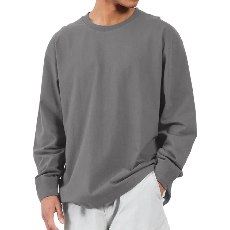 Men's Casual Cotton Blended Round Neck Loose Long Sleeve T-Shirt 95770808M sold by Manly