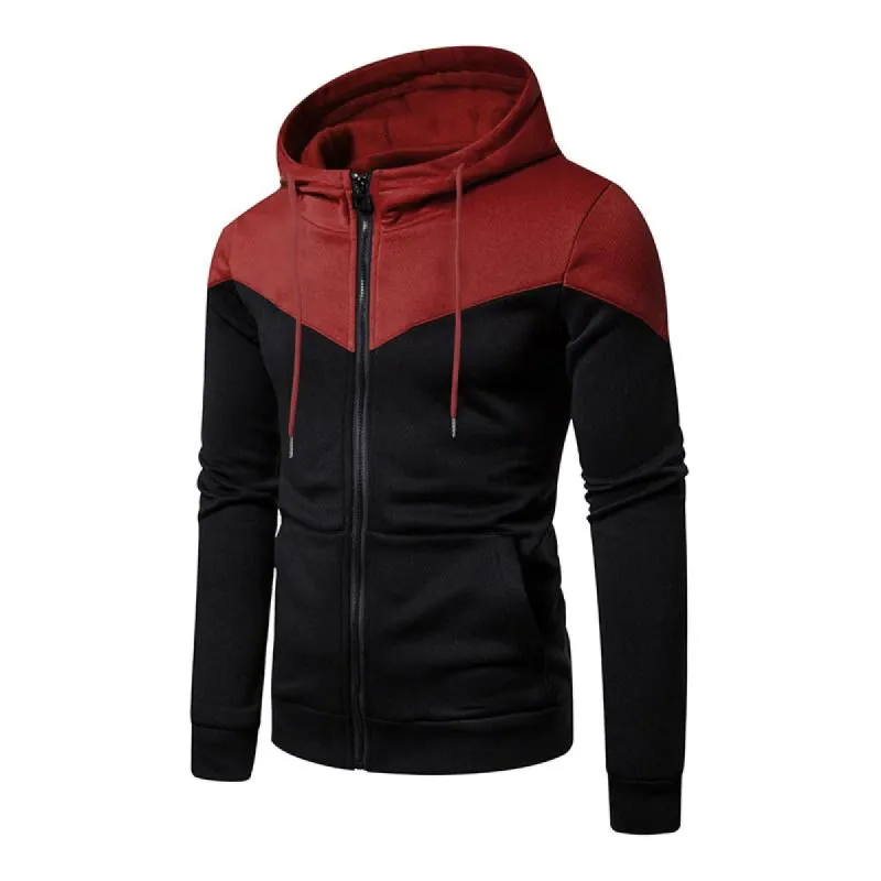 Men's Vintage Contrast Slim Fit Hooded Zip Sports Jacket 84029604M sold by Manly