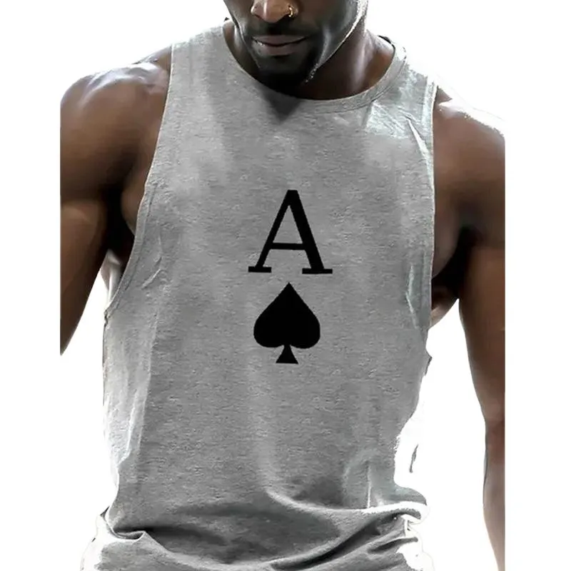 Men's Sports Printed Crew Neck Tank Top 31553389X sold by Manly