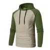 Men's Casual Color Block Raglan Sleeve Waffle Hooded Sweatshirt 34925657Y sold by Manly