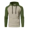 Men's Casual Color Block Raglan Sleeve Waffle Hooded Sweatshirt 34925657Y sold by Manly