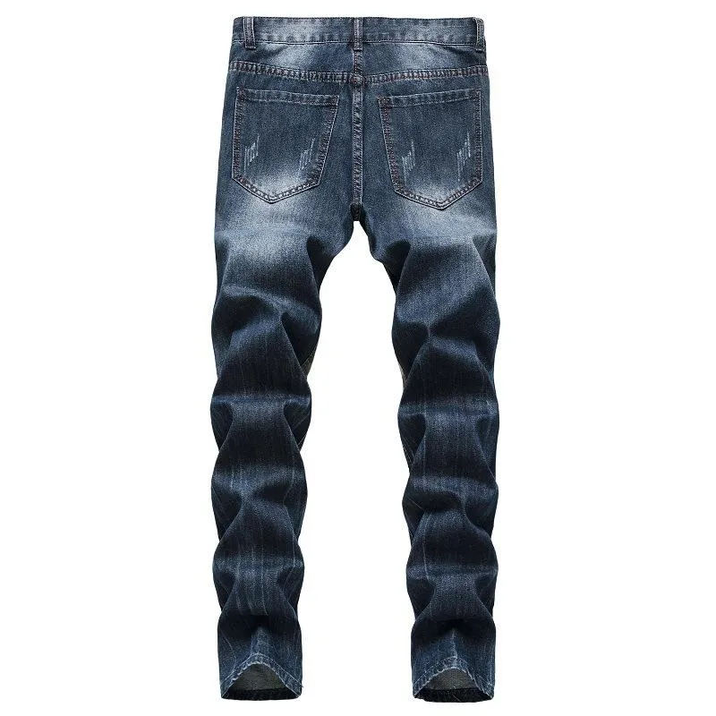 Men's Fashion Camo Patchwork Distressed Slim Jeans 08108871Z sold by Manly product image thumbnail 4