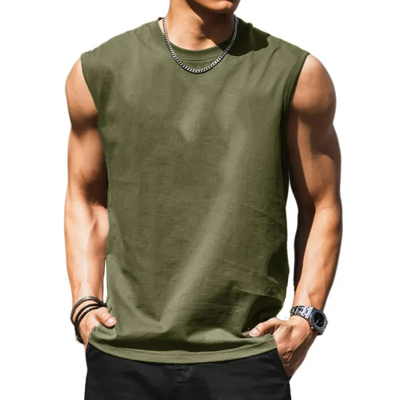 Men's Solid Color Loose Casual Men's Tank Tops 88275629X sold by Manly product image thumbnail 4