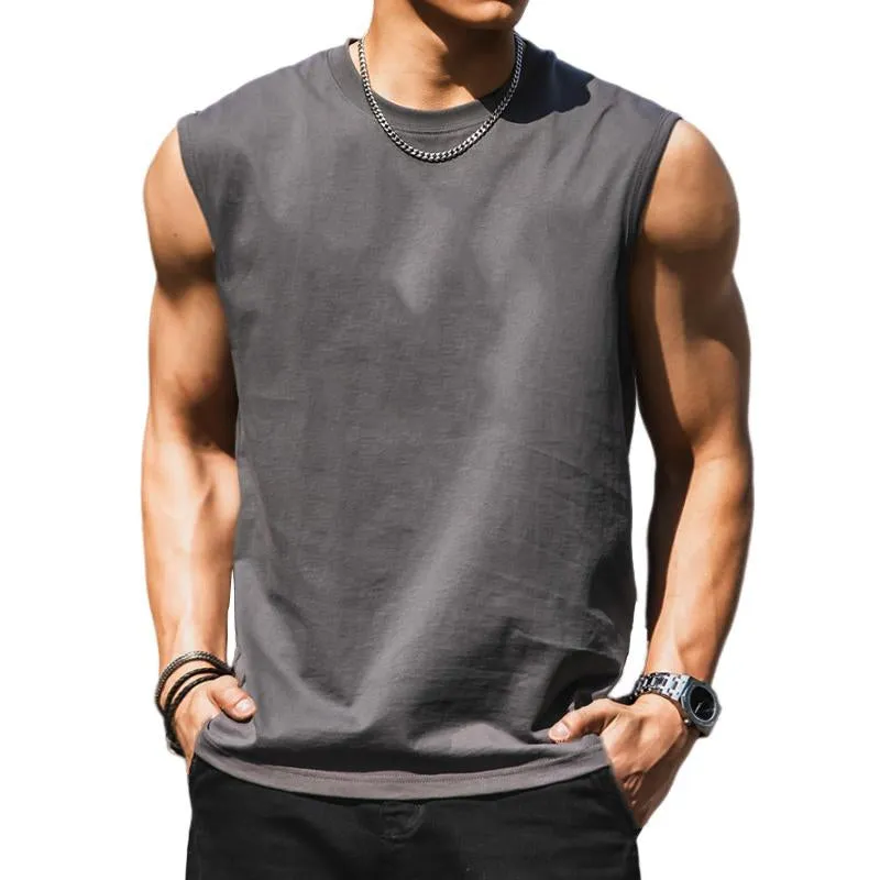 Men's Solid Color Loose Casual Men's Tank Tops 88275629X sold by Manly