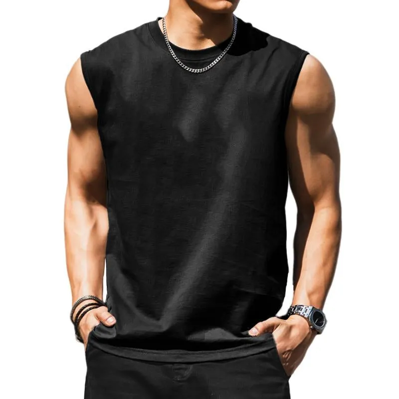 Men's Solid Color Loose Casual Men's Tank Tops 88275629X sold by Manly product image thumbnail 2