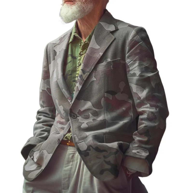 Men's Casual Vintage Camouflage Blazer 75665565X sold by Manly