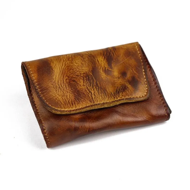 Men's Retro Distressed Washed Vegetable Tanned Cowhide Wallet 62091479M sold by Manly