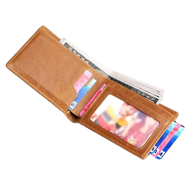 Men'S Leather Multi-Function Pull Card Wallet 60081467Y sold by Manly