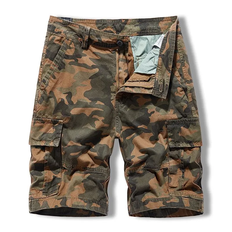 Men's Casual Outdoor Camouflage Multi-Pocket Cargo Shorts 04084768M sold by Manly