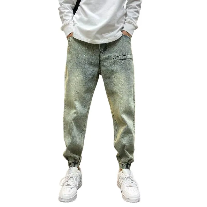 Men's Distressed Loose Elastic Waist Casual Jeans 67812367Z sold by Manly