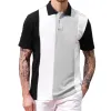Men's Casual Colorblock Short-sleeved Polo Shirt 28128569TO sold by Manly