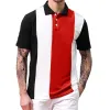 Men's Casual Colorblock Short-sleeved Polo Shirt 28128569TO sold by Manly