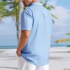 Men's Casual Printed Lapel Short Sleeve Shirt 01858995Y sold by Manly