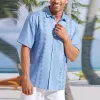 Men's Casual Printed Lapel Short Sleeve Shirt 01858995Y sold by Manly