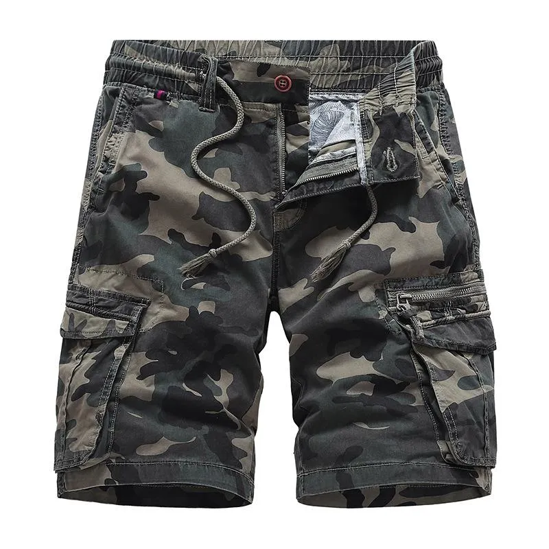 Men's Casual Outdoor Cotton Camouflage Multi-pocket Loose Cargo Shorts 97399576M sold by Manly product image thumbnail 4