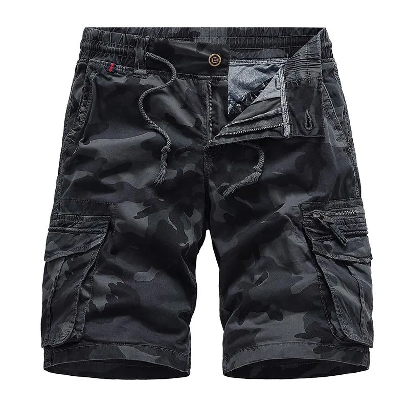 Men's Casual Outdoor Cotton Camouflage Multi-pocket Loose Cargo Shorts 97399576M sold by Manly product image thumbnail 3