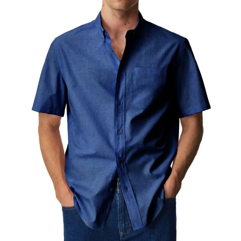 Men's Hawaiian Solid Short Sleeve Shirt 63847198X sold by Manly