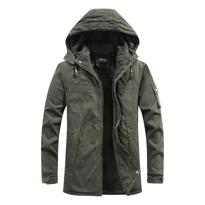 Men's Washed Cotton Padded Jacket Thick Workwear Padded Jacket 24346345X sold by Manly