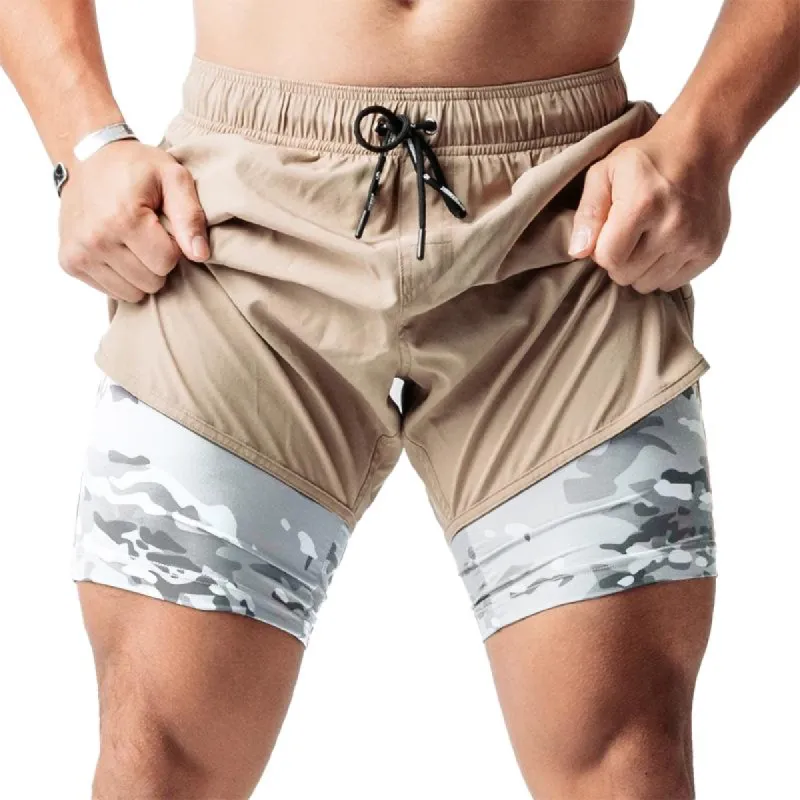 Men's Casual Sports Quick-Drying Loose Fake Two-Piece Shorts 29085246M sold by Manly