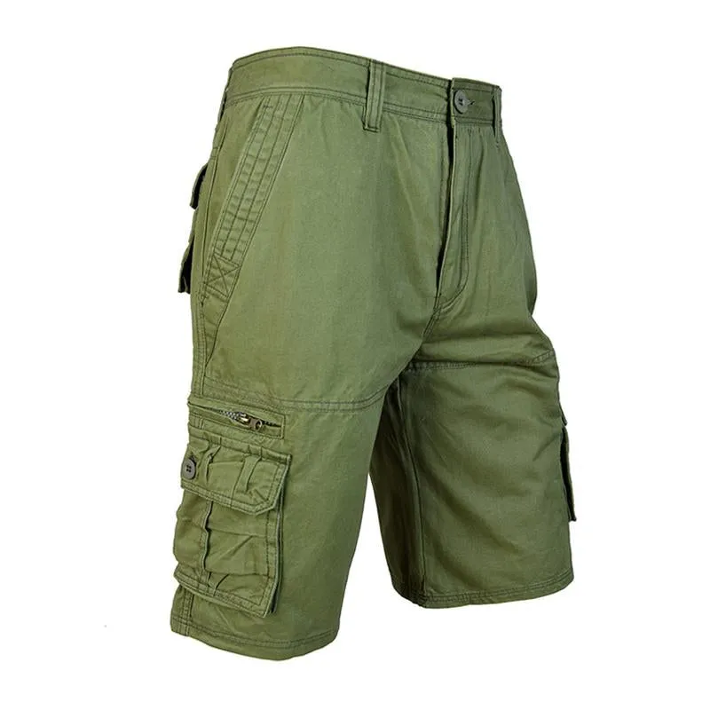 Men's Casual Cotton Washed Multi-Pocket Cargo Shorts 61549521M sold by Manly