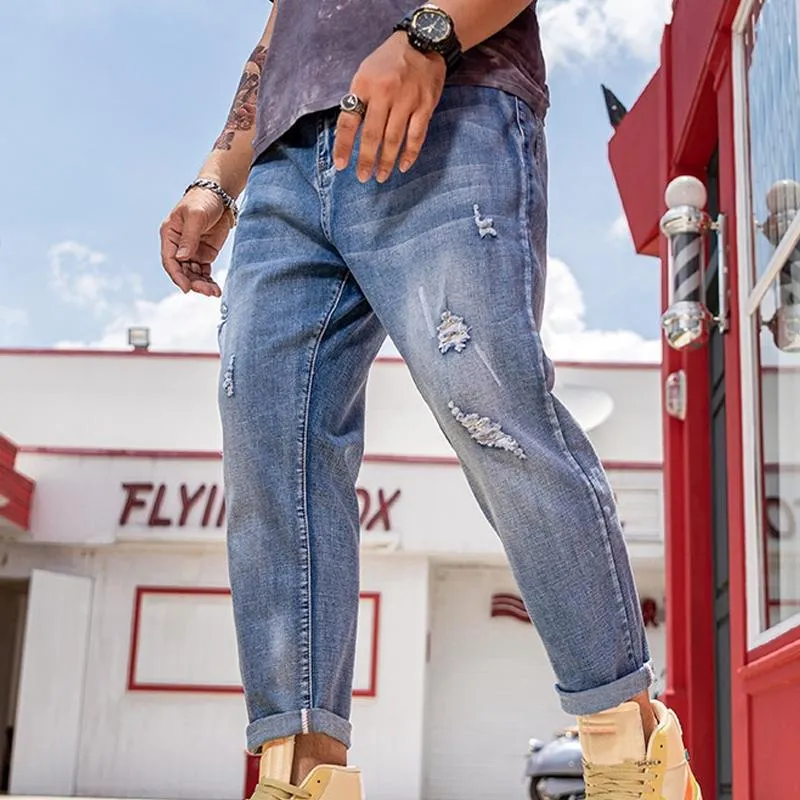 Men's Fashion Loose Distressed Casual Jeans 50159483Z sold by Manly product image thumbnail 4