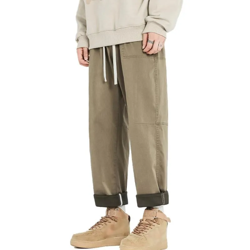 Men's Vintage Loose Multi Pocket Straight Leg Cargo Pants 88705427M sold by Manly