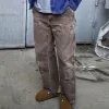 Men's Vintage Distressed Raw Edge Straight Pants 04794286TO sold by Manly